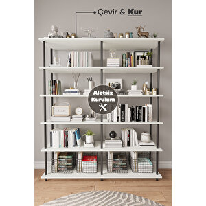 Çevir Kur 150 Cm Beyaz Kitaplık