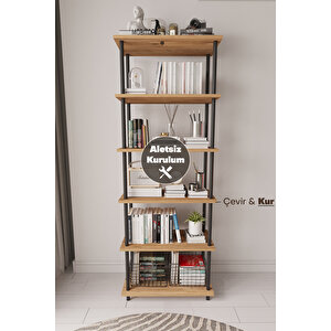 Çevir Kur 65 Cm Atlantik Çam Kitaplık