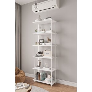 Çevir Kur 65 Cm Beyaz Kitaplık Bd 65*177*29 Cm