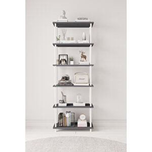 Çevir Kur 65 Cm Antrasit Kitaplık Bd 65*177*29 Cm