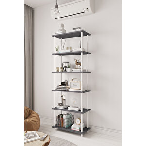 Çevir Kur 65 Cm Antrasit Kitaplık Bd 65*177*29 Cm
