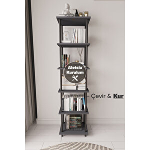 Çevir Kur 45 Cm Antrasit Kitaplık