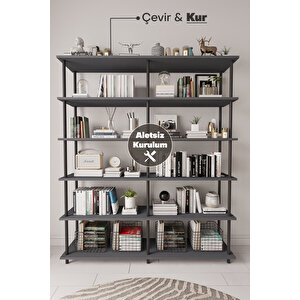 Çevir Kur 150 Cm Antrasit Kitaplık