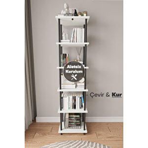 Çevir Kur 45 Cm Beyaz Kitaplık