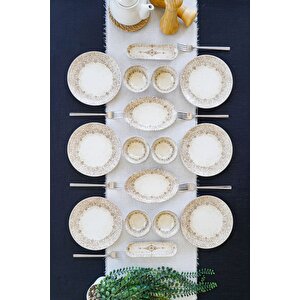 Feraye 16 Parça 6 Kişilik Porselen Kahvaltı Takımı
