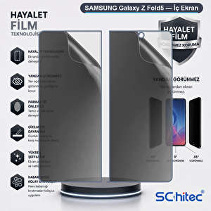Schitec Samsung Galaxy Z Fold5 Uyumlu İç Ekran Hayalet Privacy Hidrojel Koruyucu