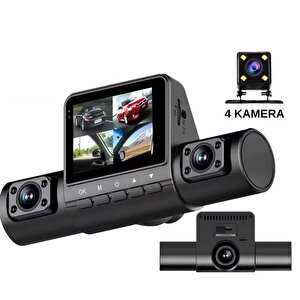 Schitec 2 İnç Ekranlı 4 Kameralı Araç İçi Kamera (ön + Arka + Sağ + Sol) | Full Hd | G-sensörlü