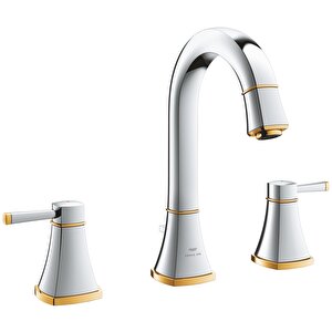 Grohe Lavabo Bataryası 3 Delikli Grandera L–boyut Krom/altın – 20619ig0