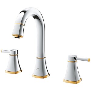 Grohe Lavabo Bataryası 3 Delikli Grandera L–boyut Krom/altın – 20619ig0