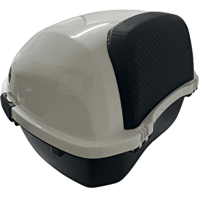 Wheelie Xt21-w 28 Litre Motosiklet Arka Çanta Beyaz Parlak Su Geçirmez Abs Top Case Çift Kilitleme Üniversal