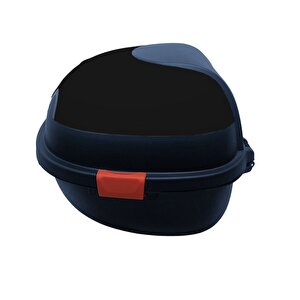 Wheelie Xt11-b 28 Litre Motosiklet Arka Çanta Siyah Parlak Su Geçirmez Abs Top Case Çift Kilitleme Üniversal