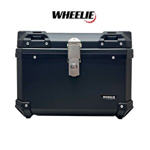 Wheelie Xt577-b 55 Litre Motosiklet Arka Çanta Siyah Su Geçirmez Abs Top Case Bagaj Üniversal