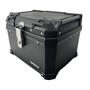 Wheelie Xt570-b 45 Litre Motosiklet Arka Çanta Siyah Su Geçirmez Abs Top Case Bagaj Üniversal
