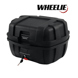 Wheelie Xt730-b 37 Litre Motosiklet Arka Çanta Siyah Su Geçirmez Tak Çıkart Özellikli Abs Top Case Üniversal