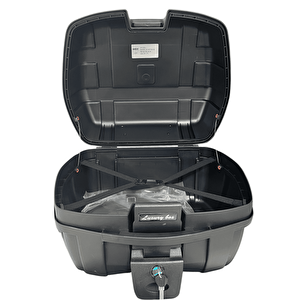 Wheelie Xt730-b 37 Litre Motosiklet Arka Çanta Siyah Su Geçirmez Tak Çıkart Özellikli Abs Top Case Üniversal