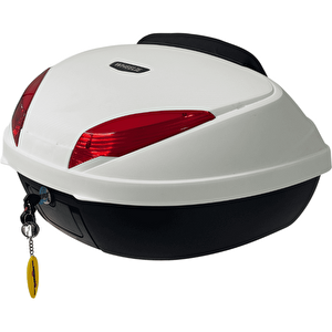 Wheelie Xt66-w 52 Litre Motosiklet Arka Çanta Beyaz Su Geçirmez Abs Top Case Bagaj Üniversal