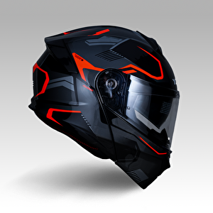 Yohe 935sv Kask Çene Açılır Motosiklet Parlak Turuncu Çift Vizör Uv Bluetooth Yuvalı Ece 22.06 Mips Large
