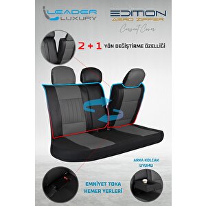 Honda Legend Full Deri Oto Koltuk Kılıfı Ön Arka Set Füme Siyah Edition Şhn