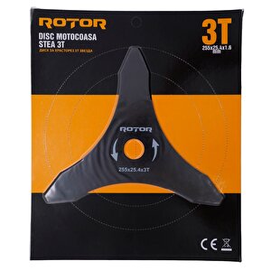 Rotor 3t Motorlu Tırpan Bıçağı 255x25.4x1.6 Mm