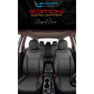 Volkswagen Bora Full Deri Oto Koltuk Kılıfı Ön Arka Set Füme Siyah Edition Fs