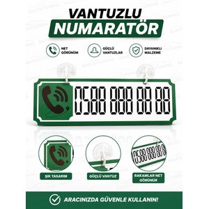 Lincoln Mkz Dekor Plakalı Numaratör Yeşil 20,5 X 7,5 Fs