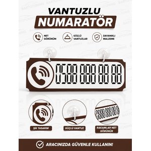 Volvo V60 Dekor Plakalı Numaratör Siyah 20,5 X 7,5 Fs