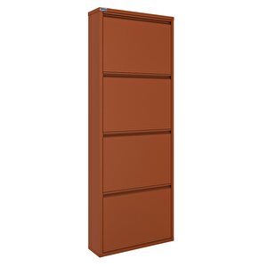 4'lü Metal Ayakkabılık - Taba