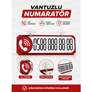 Toyota Auris Ii 2013-2015 Dekor Plakalı Numaratör Kırmızı 20,5 X 7,5 Fs