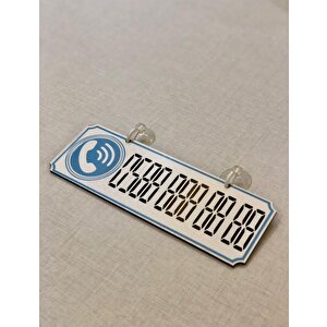Volvo S80 Dekor Plakalı Numaratör Mavi 20,5 X 7,5 Fs
