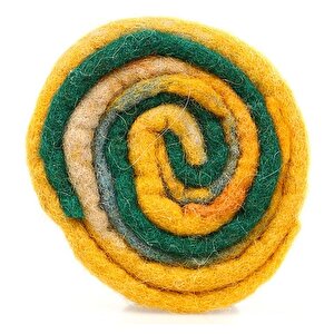 Sarı Keçe Yaka İğnesi