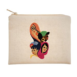 Dörtlü Kadın Nakışlı Orta Boy 20x14