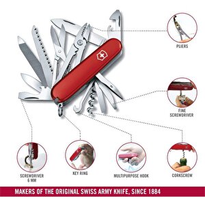 Handyman 1.3773 Kırmızı İsviçre Çakısı 91mm 24f