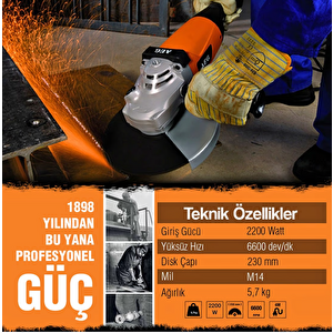 Aeg Ws 2200- 230 Taşlama Makinesi 230 Mm 2200 W - 4935428500