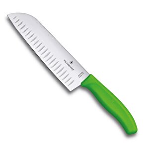 Swissclassic 17cm Santoku Bıçağı Oluklu 6.8526.17l4b Yeşil
