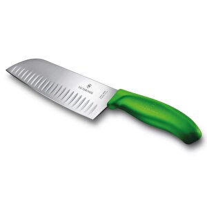 Swissclassic 17cm Santoku Bıçağı Oluklu 6.8526.17l4b Yeşil