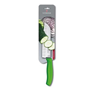 Swissclassic 17cm Santoku Bıçağı Oluklu 6.8526.17l4b Yeşil