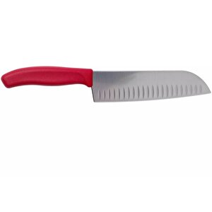 Swissclassic 17cm Santoku Bıçağı Oluklu 6.8521.17b Kırmızı