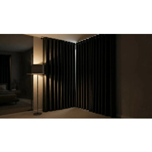 Halkalı Blackout Fon Perde Siyah Renk Özel Ölçü 400x260 cm