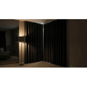 Halkalı Blackout Fon Perde Siyah Renk Özel Ölçü 500x270 cm