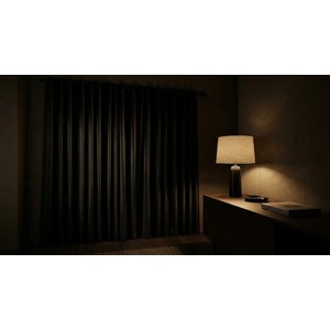 Halkalı Blackout Fon Perde Siyah Renk Özel Ölçü 500x270 cm