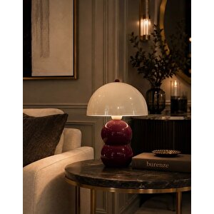 Hamilton Krem Başlıklı Bordo Toplu Masa Lambası Pinterest Model Renkli Abajur Beyaz Kablolu