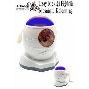 Kollu Kalemtraş Masa Tipi Uzay Mekiği Figürlü 1 Adet Roket Masaüstü Kollu Kalem Tıraş Kalem Sınıf Ofis