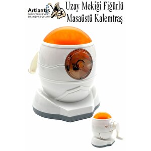 Kollu Kalemtraş Masa Tipi Uzay Mekiği Figürlü 1 Adet Roket Masaüstü Kollu Kalem Tıraş Kalem Sınıf Ofis