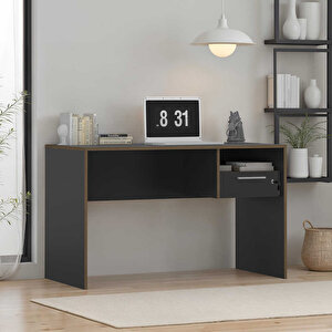 Concept Kilitli Çekmeceli Çalışma Masası-antrasit-kontra 120x75x60 Cm (gxyxd)