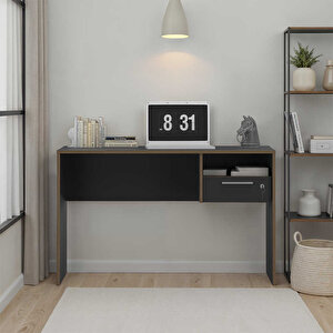 Concept Kilitli Çekmeceli Çalışma Masası-antrasit-kontra 120x75x60 Cm (gxyxd)