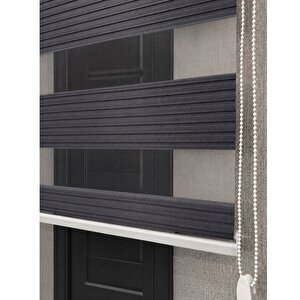 Antrasit Geniş Plise Zebra 100x200 cm