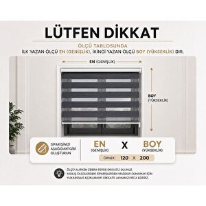 Antrasit Geniş Plise Zebra 100x200 cm