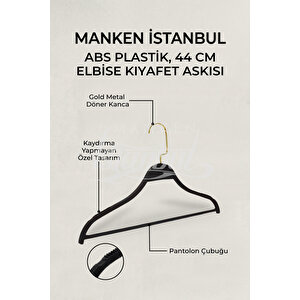 Delüks 20 Adet Gold Kancalı Abc Plastik Pantolon Askısı Etek Askısı Elbise Askısı Kıyafet Askısı