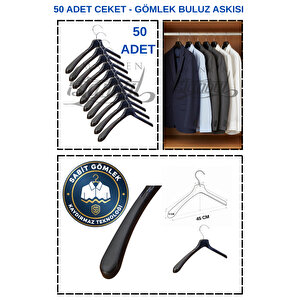 50 Adet Kaydırmaz Abs Plastik Elbise Askısı Ceket Askısı Gömlek Askısı Buluz Askısı Kıyafet Askısı