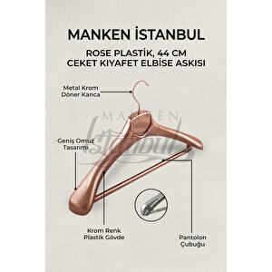 5 Adet Plastik Bakır Renk Yüksek Kalite Ceket Askısı,elbise Askısı,takım Elbise Askısı